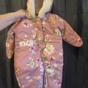The Children's Place Pink Floral Puffer Jacket